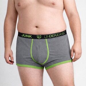 Junk Underjeans Green Vibe Men's Grey Boxer Briefs Size 3XL/XXXL (38-40) NWT